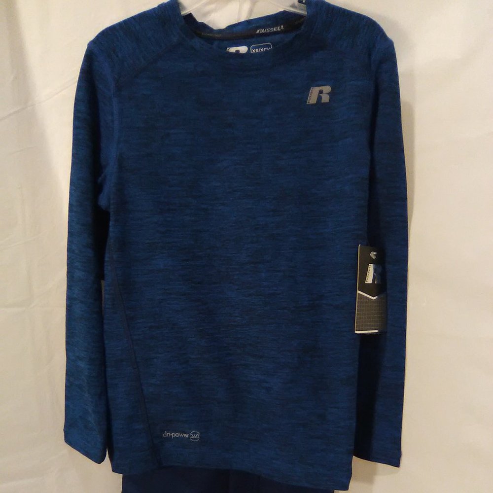 Russell Athletic dri-power 360 2 piece Boys outfit Color Blue Size XS- 4/5